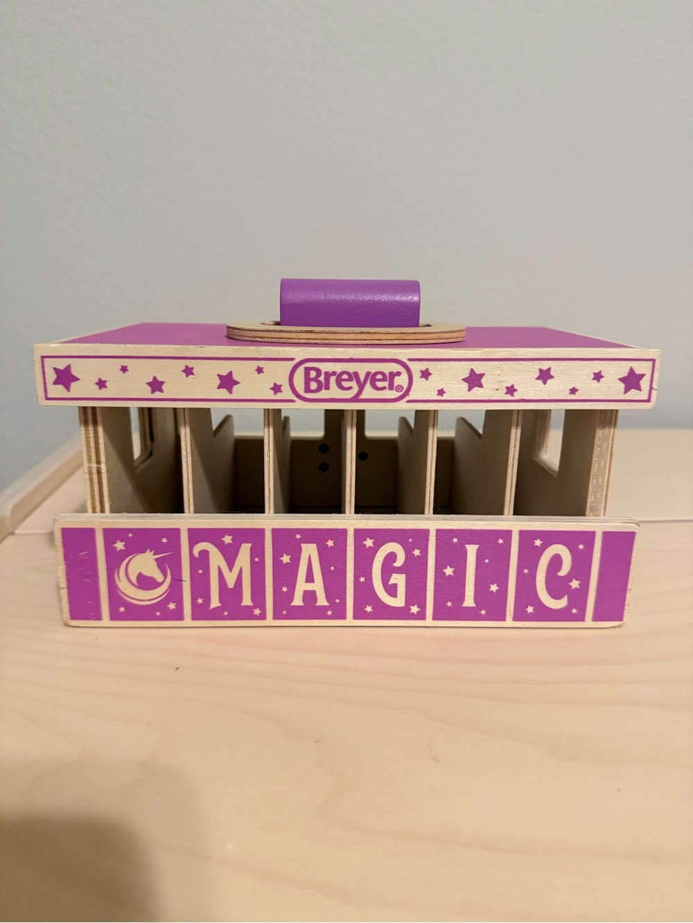 Breyer MAGIC Purple/Pink Wooden Storage Crate